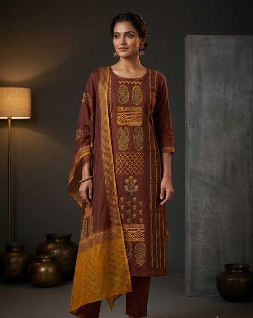 Heritage Brown Unstitched Suit